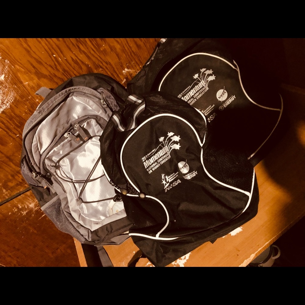 (3)……..  Lightweight Book bags.